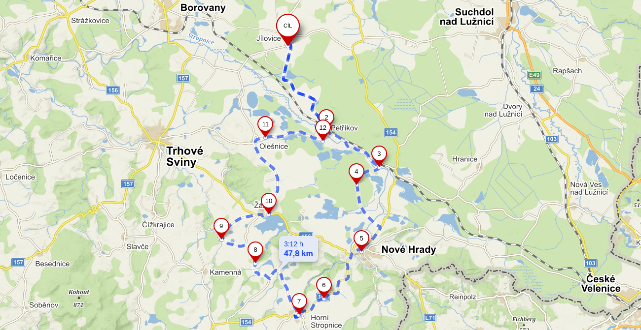 Mapa trasy