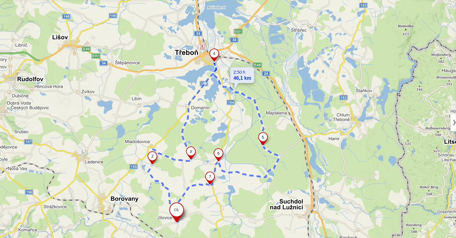 Mapa trasy