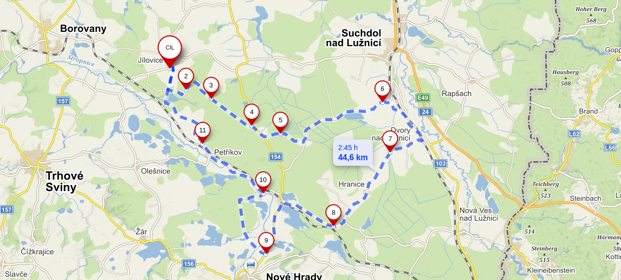 Mapa trasy